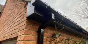 Freshly replaced fascia, soffit, and guttering showcasing modern uPVC materials on a house in Ilford